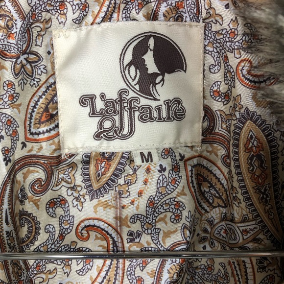 L’Affaire Faux Brown/Gray Fur Jacket M - Picture 8 of 15